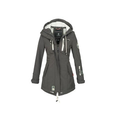 Marikoo ZIMTZICKE ženska softshell zimska jakna s kapuco, Anthracite