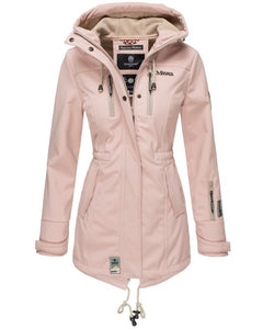 Marikoo ZIMTZICKE ženska zimska softshell jakna s kapuco, roza