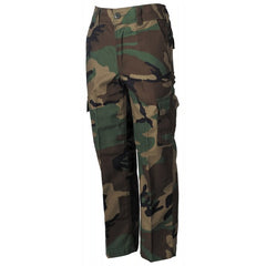 MFH BDU kids' trousers, pattern woodland