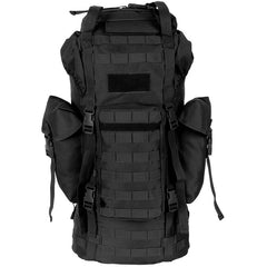 MFH MOLLE Backpack 65L, Aluminum Rod, Black