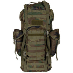 MFH MOLLE Backpack 65L, Aluminum Frame, Woodland