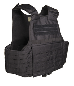 Mil-Tec Laser Cut Carrier Ballistic Plate Carrier, Black