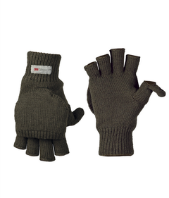 Mil-Tec Gloves with Removable Finger Part, Olive