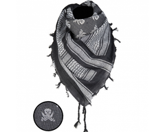 Mil-Tec Skull Arafatka, White - Black, 110 x 110cm