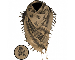 Mil-Tec Skull Arafatka, Coyote Black, 110 x 110cm