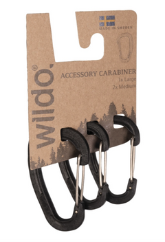 Mil-Tec Wildo Carabiner Set 3pcs, Black