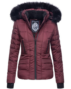 Navahoo Adele women's winter jacket with hood, Wine