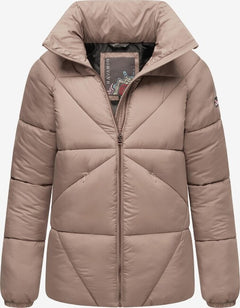 Navahoo Schokolinaa women's short winter jacket, Taupe grey
