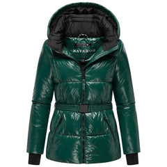 Navahoo EISGLANZ women's winter jacket with hood, evergreen