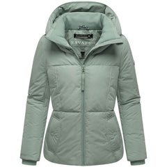 Navahoo FLÜSTERFEE 14 women's winter jacket with large hood, smokey mint