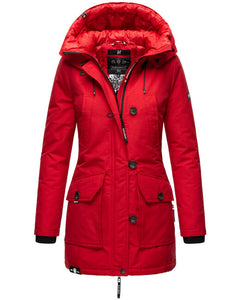 Navahoo Freezestoorm women's winter hooded jacket, red