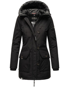 Navahoo Freezestorm women's winter hooded jacket, black
