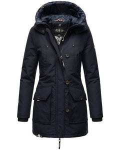 Navahoo Freezestorm women's winter hooded jacket, Navy