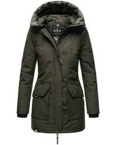 Navahoo Freezestorm women's winter hooded jacket, olive