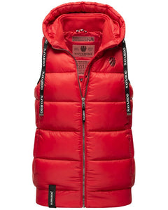 Navahoo KASSIDY women's vest with hood, red