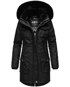 Navahoo Tiniis women's winter hooded jacket, black