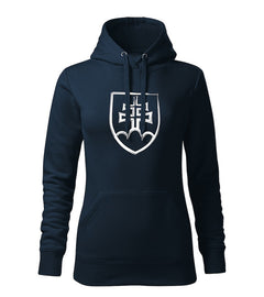 DRAGOWA women's hoodie Slovak emblem 320 g/m², navy blue