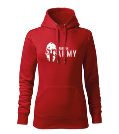 DRAGOWA women's hoodie Spartan army 320 g/m², red