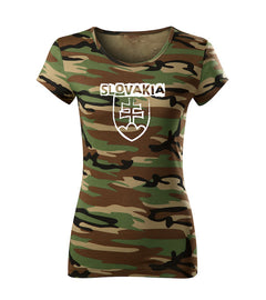 DRAGOWA women's t-shirt Slovak emblem with lettering 150 g/m², camo