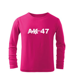 DRAGOWA kids' long-sleeve t-shirt AK-47, pink