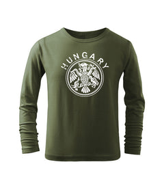 DRAGOWA kids' long-sleeve t-shirt Hungary, olive