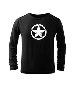 DRAGOWA kids' long-sleeve t-shirt star, black