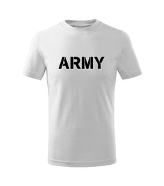 DRAGOWA kids' short-sleeve t-shirt army, white