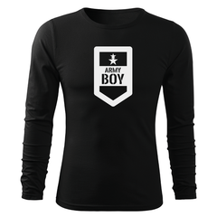 DRAGOWA Fit-T long-sleeve t-shirt army boy 160 g/m², black