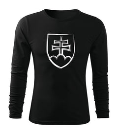DRAGOWA Fit-T long-sleeve t-shirt Slovak emblem 160 g/m², black