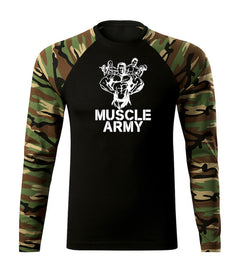 DRAGOWA Fit-T μακρυμάνικο μπλουζάκι muscle army team 160 g/m², woodland