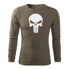 DRAGOWA Fit-T μακρυμάνικο μπλουζάκι Punisher 160 g/m², λαδί