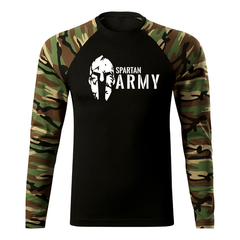 DRAGOWA Fit-T μακρυμάνικο μπλουζάκι Spartan army 160 g/m², woodland