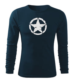 DRAGOWA Fit-T long-sleeve t-shirt star 160 g/m², navy blue