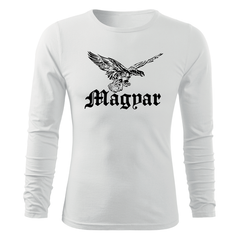 DRAGOWA Fit-T long-sleeve t-shirt Turul bird 160 g/m², white