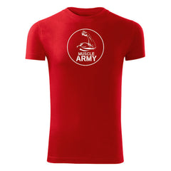 DRAGOWA fitness t-shirt muscle army biceps 180 g/m², red