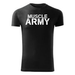 DRAGOWA fitness t-shirt muscle army 180 g/m², black