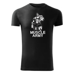 DRAGOWA fitness t-shirt muscle army man 180 g/m², black