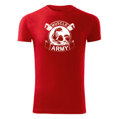 DRAGOWA fitness t-shirt muscle army original 180 g/m², red