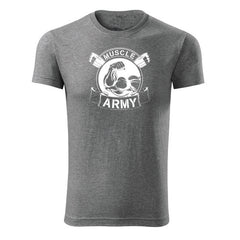 DRAGOWA fitness t-shirt muscle army original 180 g/m², grey