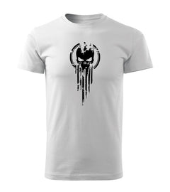 DRAGOWA κοντομάνικο μπλουζάκι skull 160 g/m², λευκό