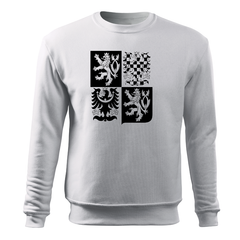 DRAGOWA men's sweatshirt large Czech emblem 300 g/m², white