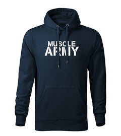 DRAGOWA men's hoodie muscle army 320 g/m², navy blue