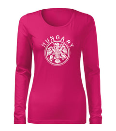DRAGOWA Slim women's long-sleeve t-shirt Hungary 160 g/m², pink