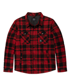 Vintage Industries Square+ flannel shirt jacket, red checked