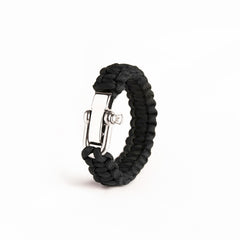 WARAGOD Bazin Bracelet with Adjustable Metal Clasp, Black