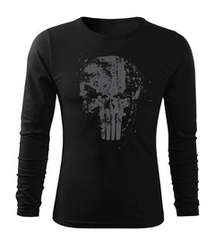 DRAGOWA Fit-T Frank The Punisher majica z dolgimi rokavi 160 g/m², črna