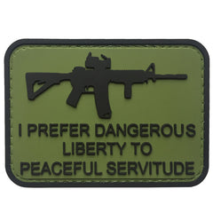 WARAGOD I Prefer Dangerous PVC Patch, Green