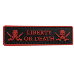 WARAGOD Liberty or Death PVC Patch, Black Red