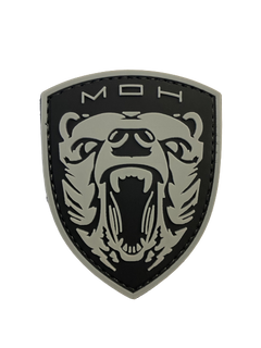 WARAGOD Medal of Honor MOH Grizzly PVC Patch, Grey
