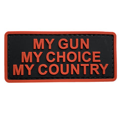 WARAGOD MY Gun PVC Patch, Black Red